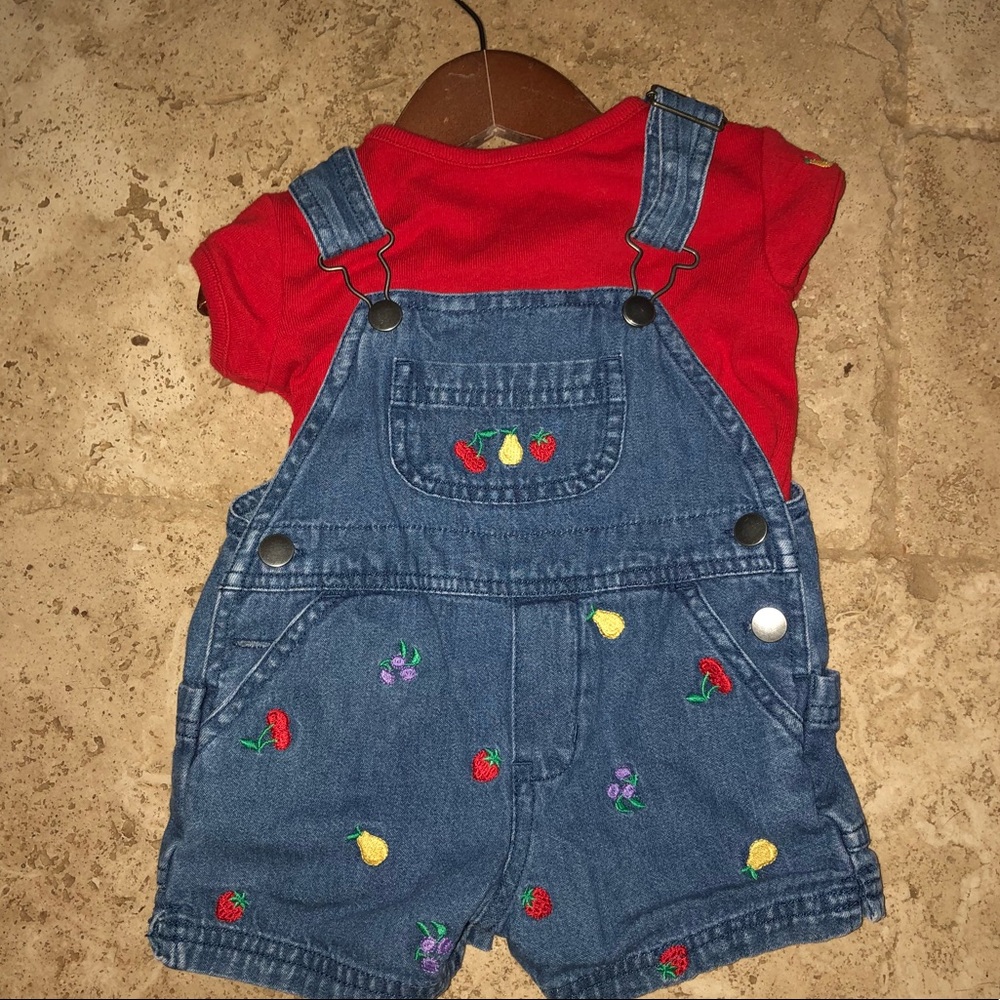 Miniwear overalls & matching t-shirt 6-9M